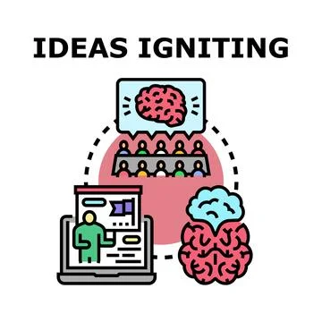 Generating new ideas and creative thinking concept Stock Illustration