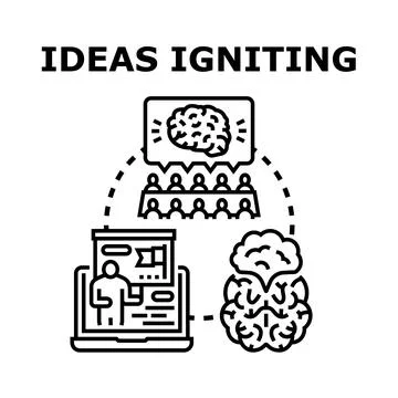 Generating new ideas and creative thinking concept Stock Illustration