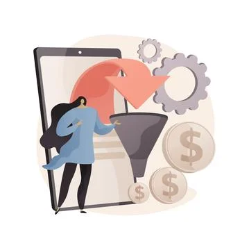 Generating new leads abstract concept vector illustration. 스톡 일러스트