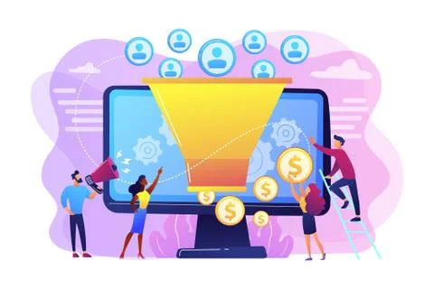 Generating new leads concept vector illustration 스톡 일러스트
