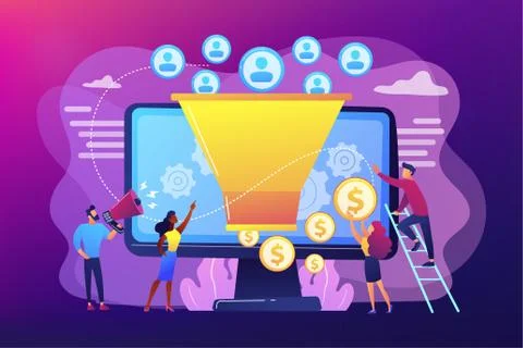 Generating new leads concept vector illustration 스톡 일러스트