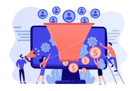 Generating new leads concept vector illustration 스톡 일러스트