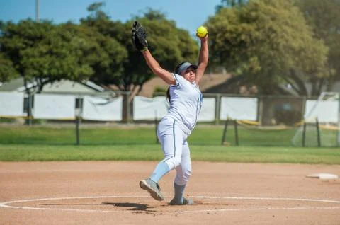 Generating power for the curve ball. Stock Photos