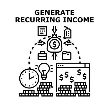 Generating recurring income concept vector illustration design Stock Illustration