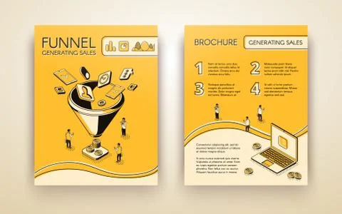 Generating sales presentation pages vector layout Stock-Illustration