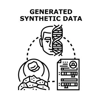 Generating synthetic data for identity and biometric information Stock Illustration
