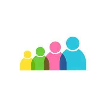 Generation, 4 Generations, Teamwork, together, family, People, team, unity Stock Illustration