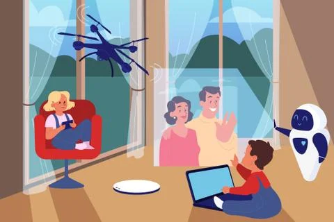 Generation alpha representation. Social group concept, generation type. Stock Illustration