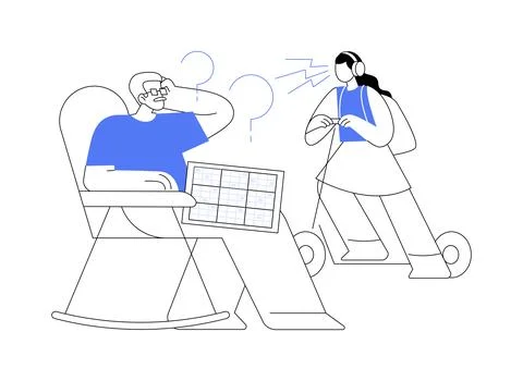 Generation gap abstract concept vector illustration. Illustrazione stock