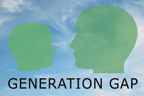 GENERATION GAP concept Stock Illustration