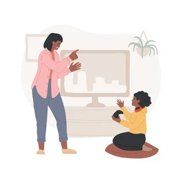 Generation gap isolated cartoon vector illustrations. Stock Illustration