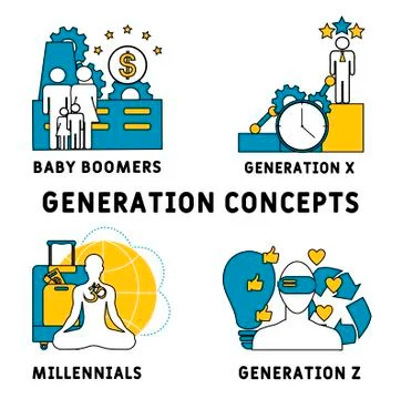 Generation Stock Illustration