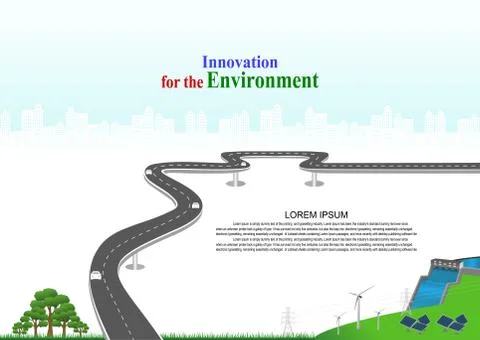 Generation system renewable Clean energy from nature. Stock Illustration