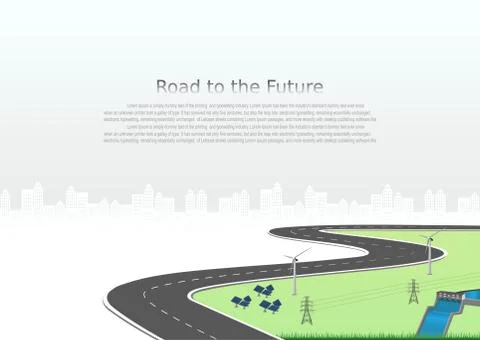 Generation system renewable Clean energy from nature. Stock Illustration