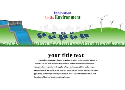 Generation system renewable Clean energy from nature. Stock Illustration