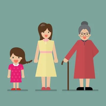 Generation of women Stock Illustration
