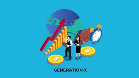 Generation X working at office Stock Footage 237452313