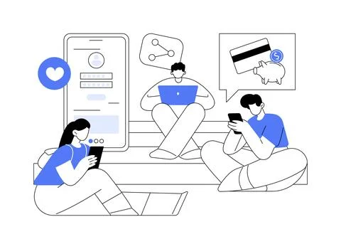 Generation Z abstract concept vector illustration. Stock Illustration