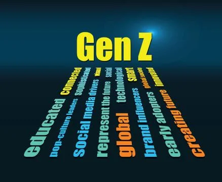 Generation z word Stock Illustration