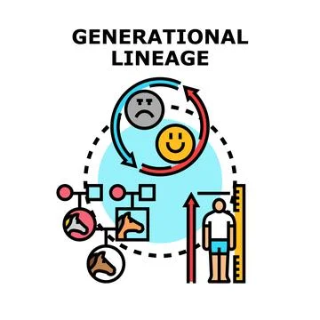 Generational lineage concept vector illustration Stock Illustration