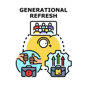 Generational refresh concept for business development Stock Illustration