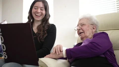 Generations Come Together to Share Precious Family Memories During a Visit 库存影片 306532158