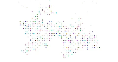 Generative abstract Tajikistan map with circular elements Stock Footage 319698915