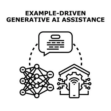 Generative ai assisting smart home automation systems Illustrazione stock