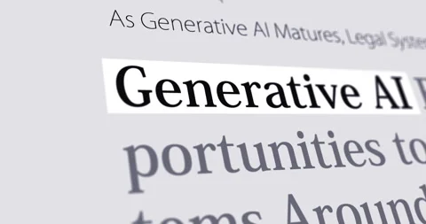 Generative AI, changing news headlines sequence across media Stock Footage 312914627