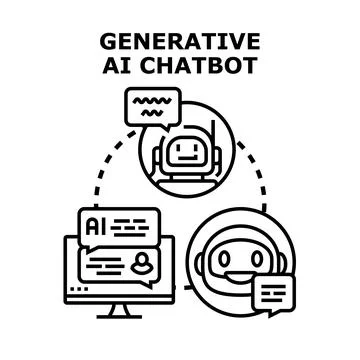 Generative ai chatbot concept vector illustration 스톡 일러스트
