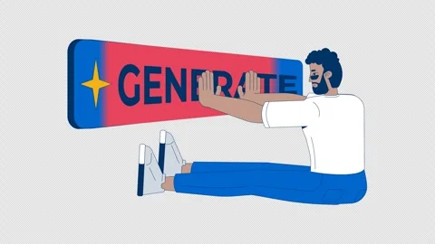 Generative AI for content generation 2D animation Stock Footage 312033461