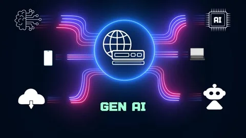 Generative AI Creative Software Development Technology Concept Stock Footage 328137632