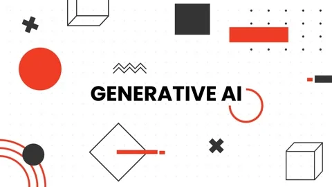 Generative AI, Dynamic Minimal Moving Shapes Animation Stock Footage 277625195