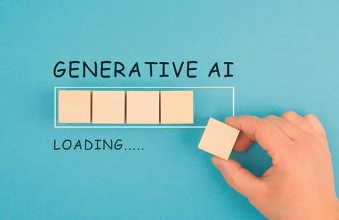 Generative AI loading, artificial intelligence in progress, technology in ... Stock Photos