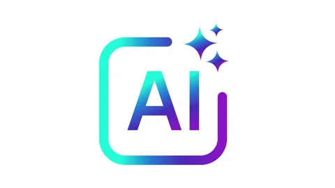 Generative Ai logo button animation. Artificial intelligence motion Stock Footage 317004128