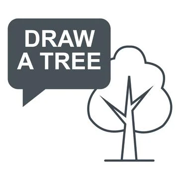 Generative AI prompt icon vector text speech bubble drawing tree command ma.. Stock Illustration