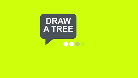 Generative AI Prompt Interface Showing Tree Illustration Animation on Green.. Stock Footage 346982353