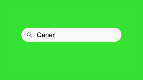 Generative AI Search Bar Typing on green screen 2D animation (Chroma key) Stock Footage 329765240