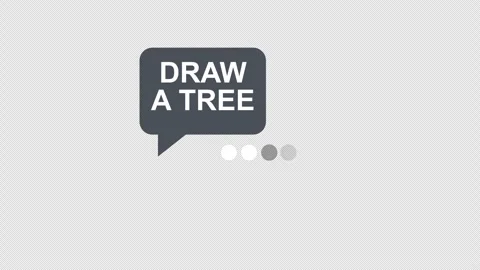 Generative AI Text Prompt Displaying Tree Illustration Animation on Transpa.. Video stock 346981897