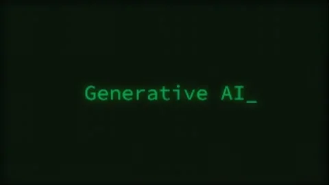 Generative AI, Typing Text, Retro Computer Screen Stock Footage 263458460