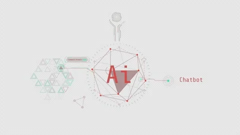 Generative AI usage infographics on alpha channel. Stock Footage 252865766
