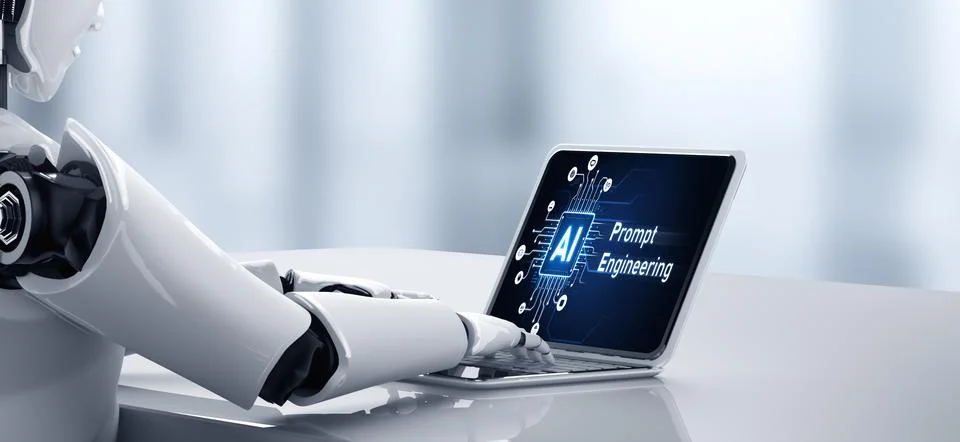 Generative AI virtual assistant tools for prompt engineer and end user snugly Illustrazione stock