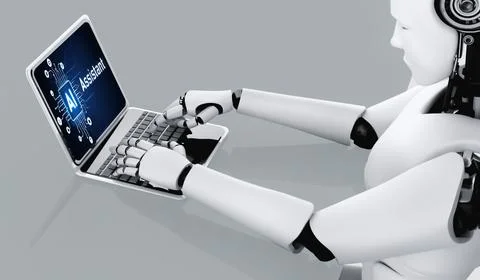 Generative AI virtual assistant tools for prompt engineer and end user snugly Illustrazione stock