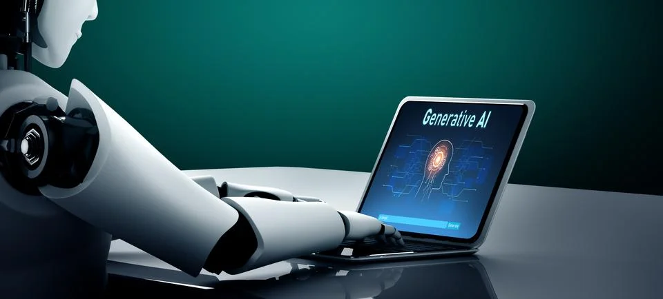 Generative AI virtual assistant tools for prompt engineer and end user snugly Stock Illustration