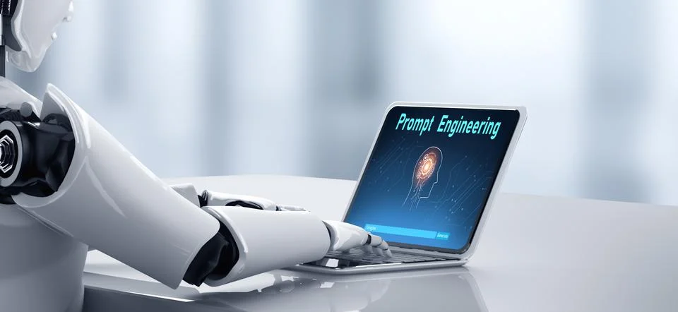 Generative AI virtual assistant tools for prompt engineer and end user snugly Stockillustratie