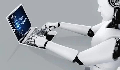 Generative AI virtual assistant tools for prompt engineer and end user snugly Illustrazione stock