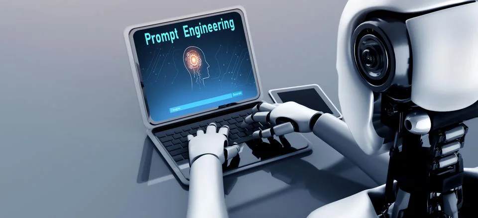 Generative AI virtual assistant tools for prompt engineer and end user snugly Illustrazione stock