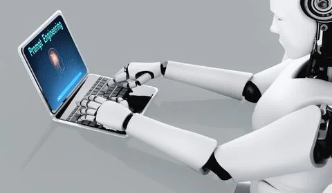 Generative AI virtual assistant tools for prompt engineer and end user snugly 库存插图