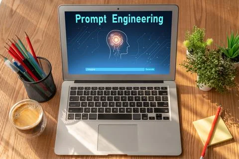 Generative AI virtual assistant tools for prompt engineer and end user snugly Stock Photos