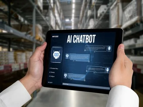 Generative AI virtual assistant tools for prompt engineer and end user snugly 库存照片